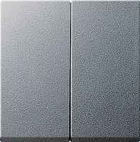 Лицевая панель Gira System55 для 2-кл. выключателя алюминий картинка